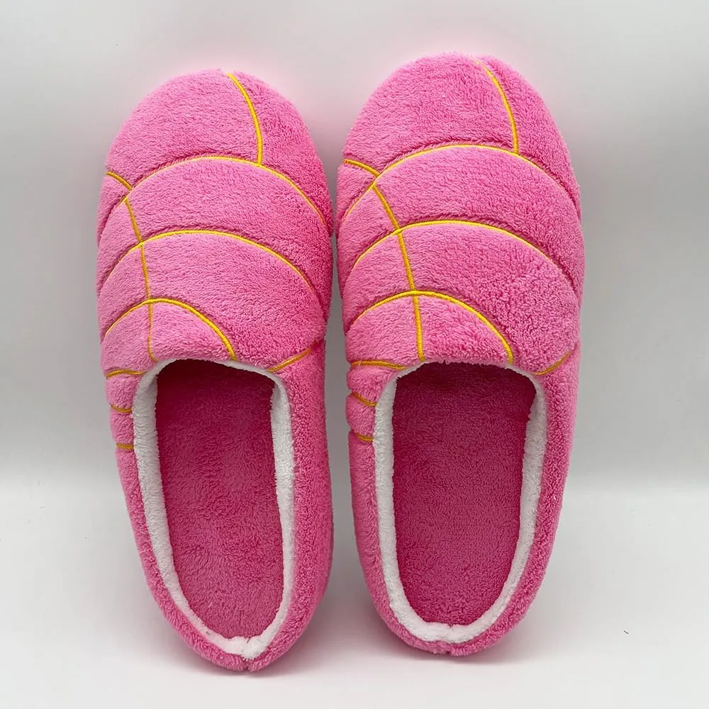 Mexican Concha Slippers for Women Men Concha Pantuflas Soft Plush House Slippers for Indoor Use