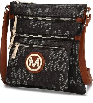 Mia K Women's Crossbody Handbag, PU Leather Adjustable Strap, Side Crossover Bag, Shoulder Bag