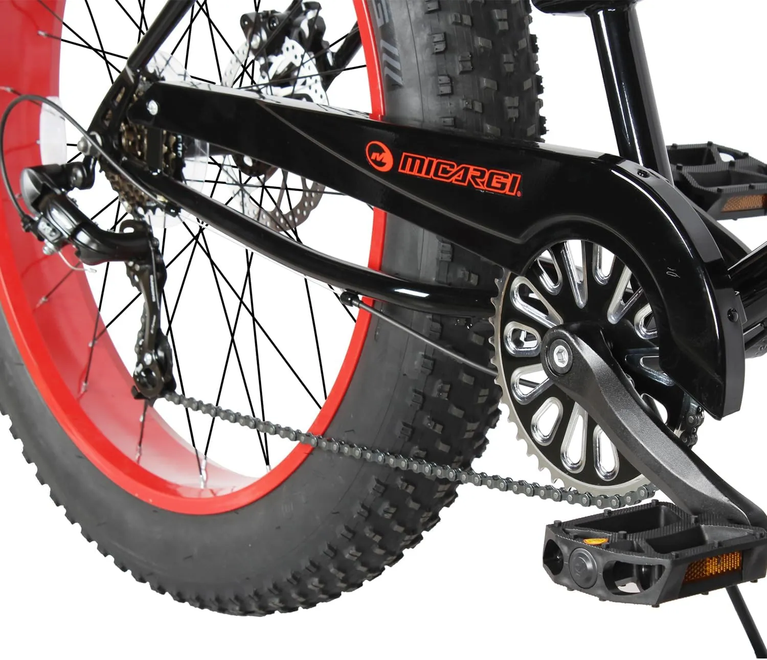 MICARGI SLUGO Fat Tire Cruiser Bike for Mens & Women,Chopper Stretch Bike with Hi-Ten Steel Frame 1/7-Speed Disc Brake, Complete Cruiser Bicycle for Adults Multi-Color