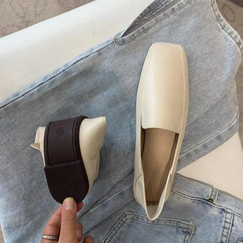 Microfiber Soft Leather Slip-on Flats Loafers
