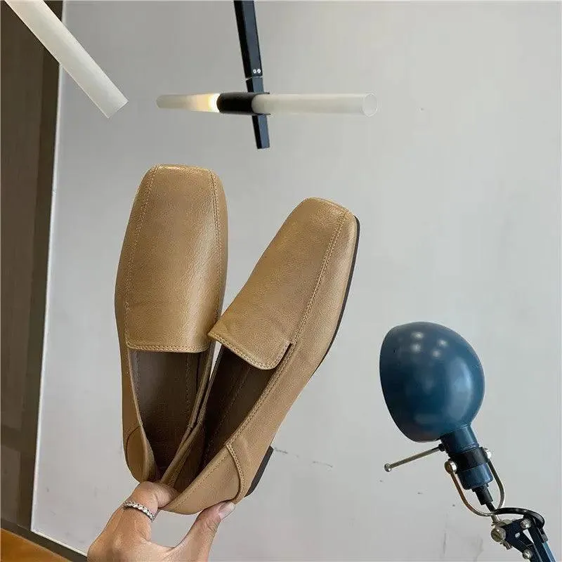 Microfiber Soft Leather Slip-on Flats Loafers