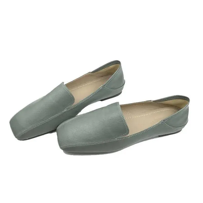 Microfiber Soft Leather Slip-on Flats Loafers