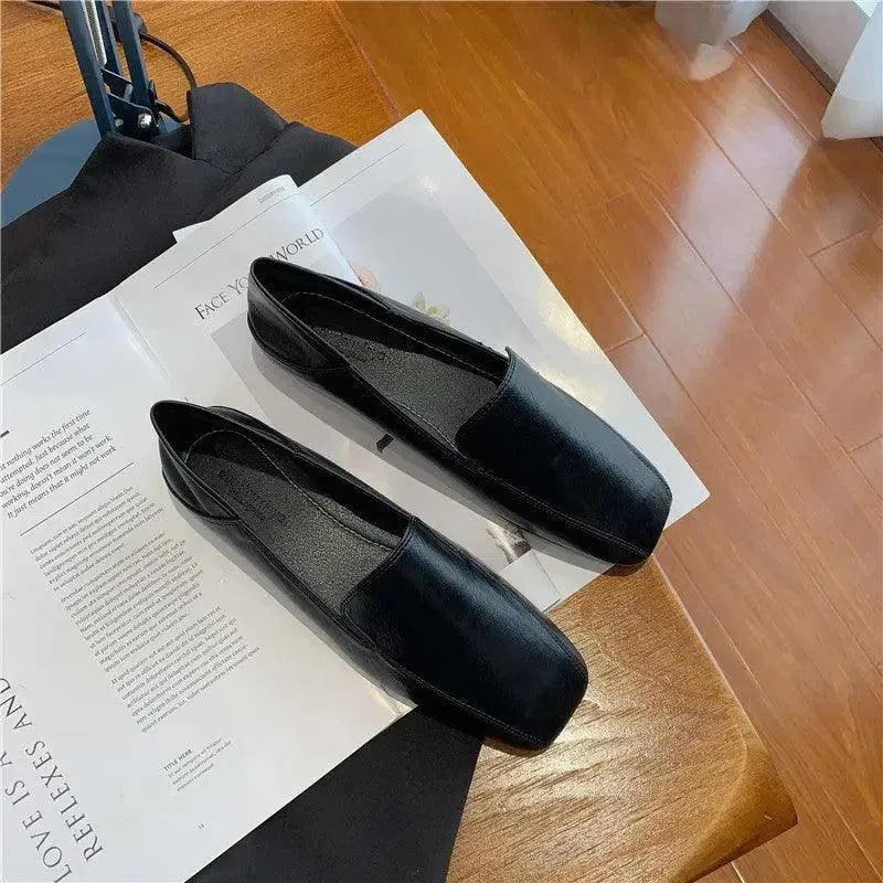 Microfiber Soft Leather Slip-on Flats Loafers