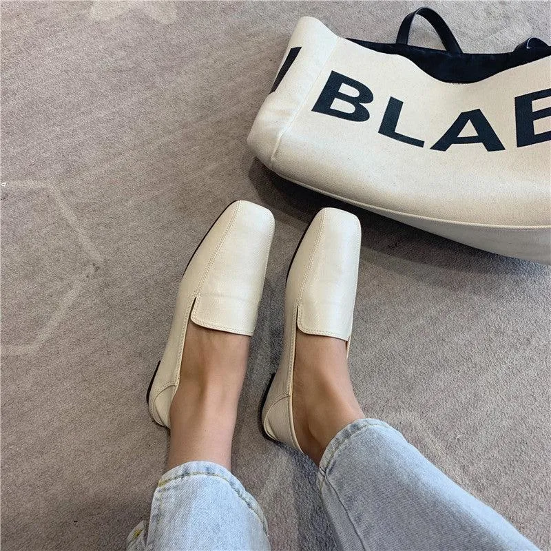 Microfiber Soft Leather Slip-on Flats Loafers