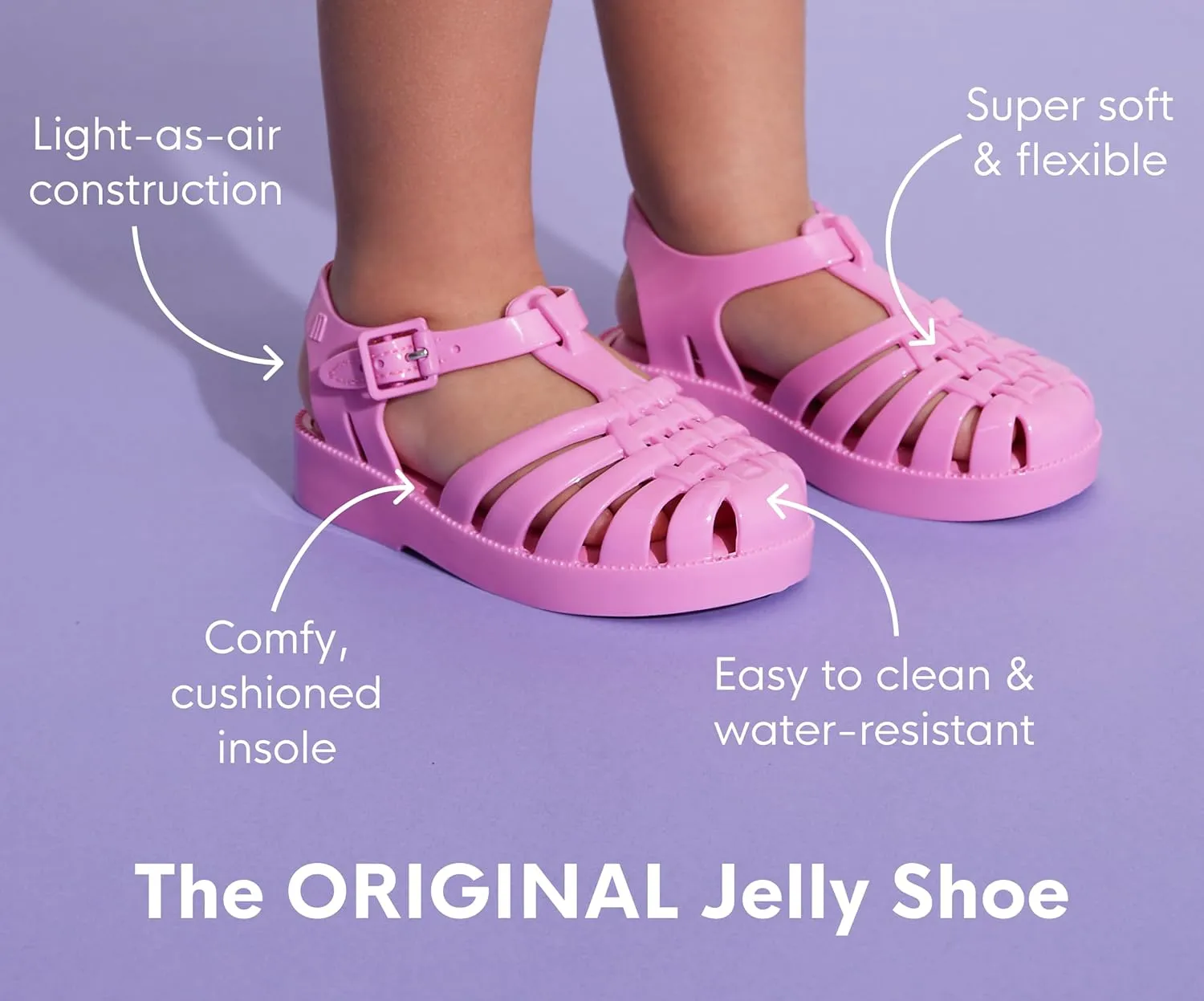 mini melissa Sweet Love Fly Mary Jane Jelly Shoes for Babies & Toddlers - Ballet Flats w/Butterfly Design & Adjustable Strap