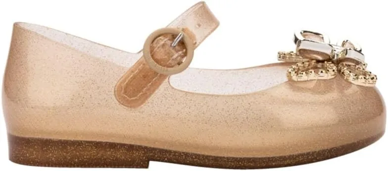 mini melissa Sweet Love Fly Mary Jane Jelly Shoes for Babies & Toddlers - Ballet Flats w/Butterfly Design & Adjustable Strap