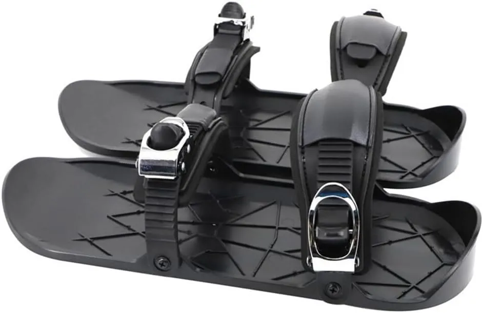 Mini Ski Skates Winter Portable Snowblades Skis Shoes Adjustable Short Snowskates Skiboards