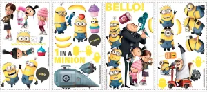 Minions Despicable Me 2 Peel and Stick Wall Decals by RoomMates, RMK2080SCS