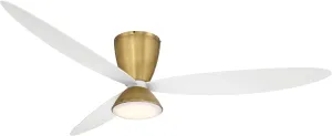MINKA-AIRE F468L-LBR/WHF Hourglass Indoor Ceiling Fan Legacy Brass with Flat White