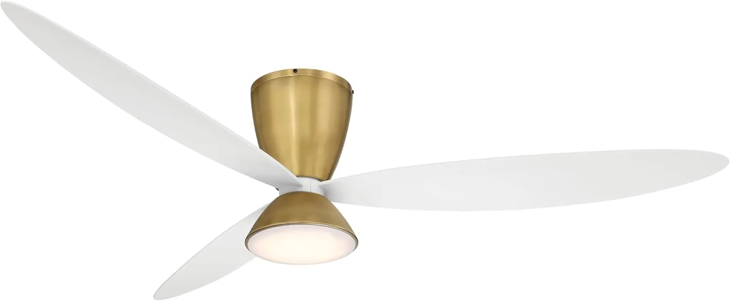 MINKA-AIRE F468L-LBR/WHF Hourglass Indoor Ceiling Fan Legacy Brass with Flat White