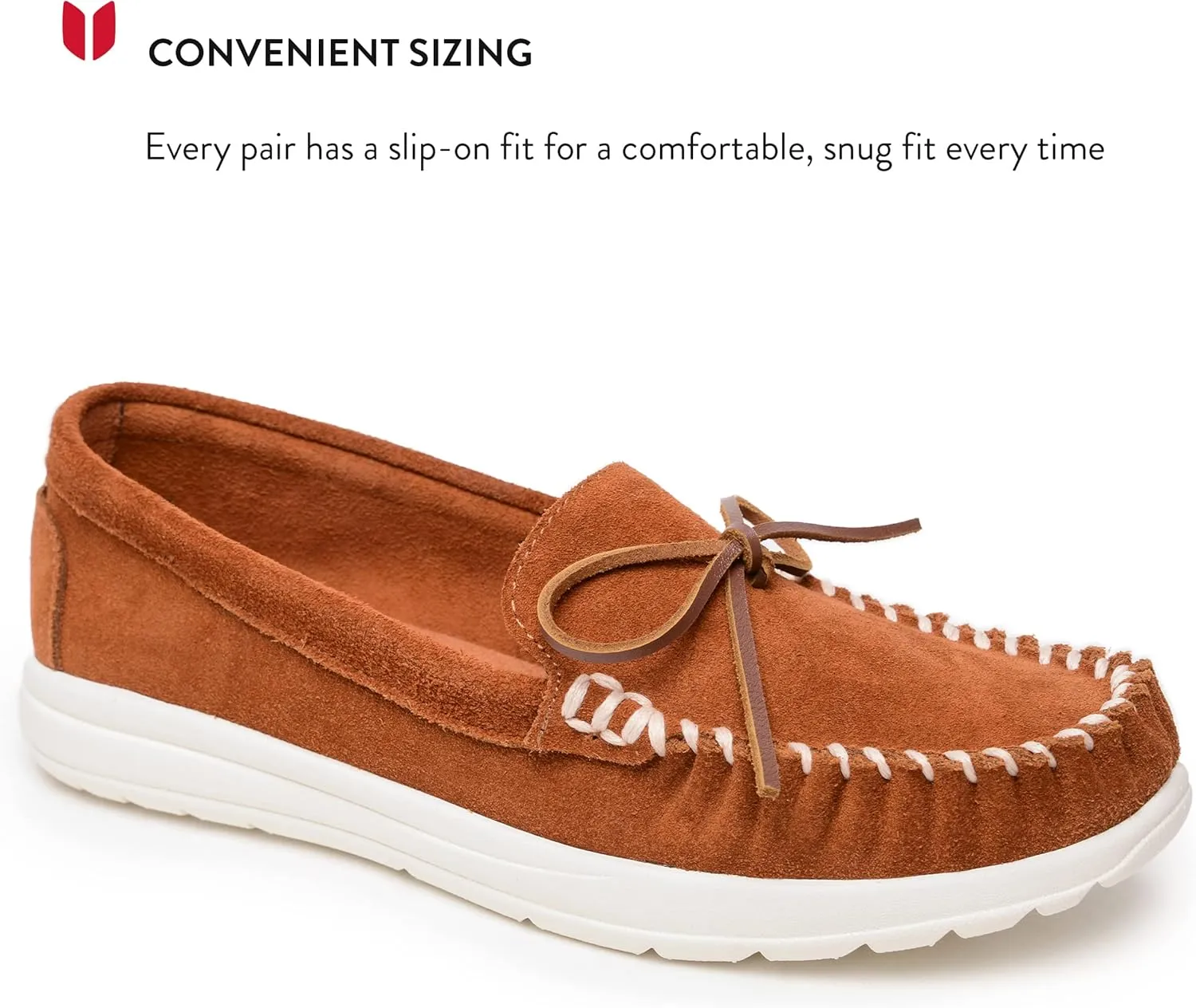 Minnetonka Scout - Women’s Suede Loafers Designed for Everyday Wear - Made with Soft Suede Leather, Memory Foam Insoles and Midsoles, and Rubber Outsoles