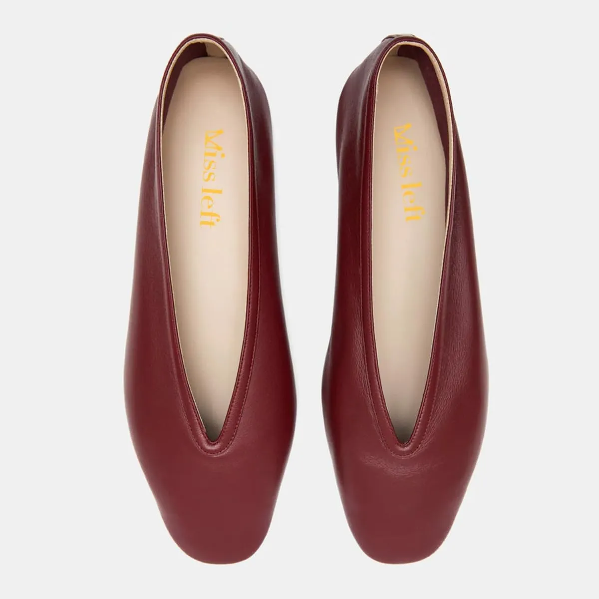 miss left Women Classic Closed Round Toe V-Cut Ballet Flats Comfortable Slip on Ballroom Dance Daily Commuting Shoes Size 4-16 US