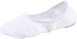 missfiona Women Canvas Ballet Slippers Dance Shoes Adult Practice Yoga Flat Belly Shoes