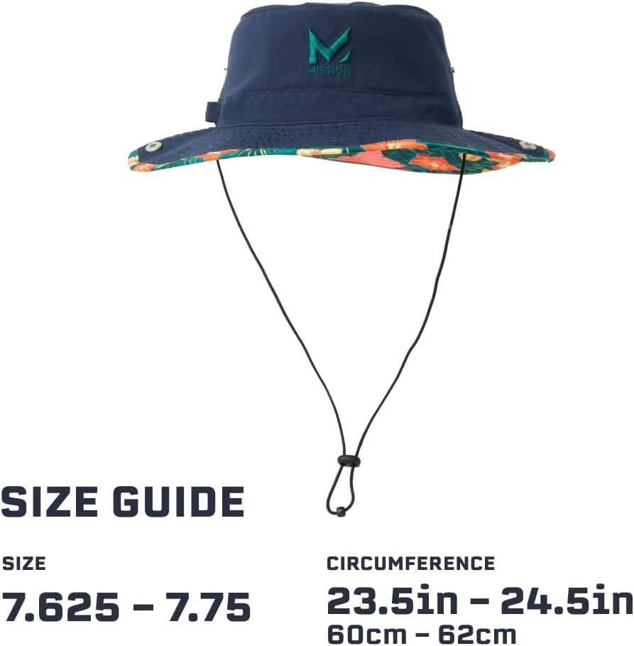 MISSION Cooling Bucket Hat - Unisex Wide-Brim Hat for Men & Women - Lightweight, Foldable & Durable - Cools Up to 2 Hours