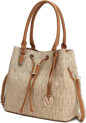 MKF Collection Hobo Bag for Women, Vegan Leather Tassel Shoulder Bag Handbag Purse, Double Handle Crossbody bag by Mia K