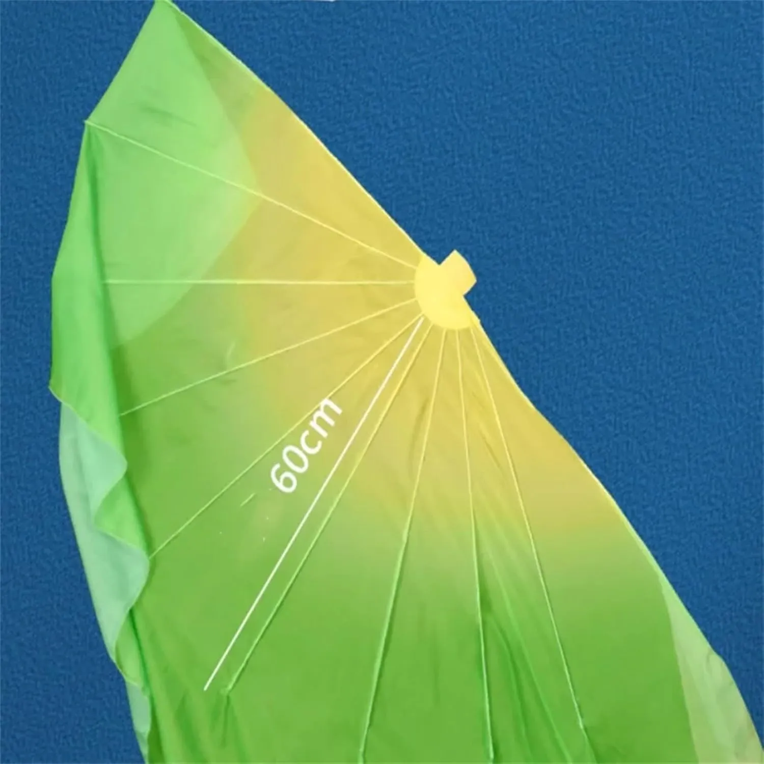 Mnjyihy 2Pcs Light Weight Flowy Fishbone Fan Opening Stage Props Chiffon Chinese Folk Dance Performance Gradient Colour Dance Yangko Fan