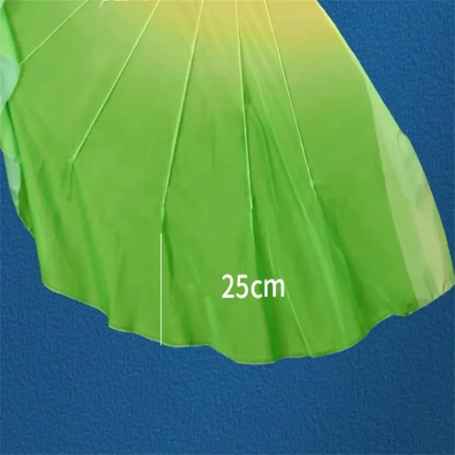 Mnjyihy 2Pcs Light Weight Flowy Fishbone Fan Opening Stage Props Chiffon Chinese Folk Dance Performance Gradient Colour Dance Yangko Fan