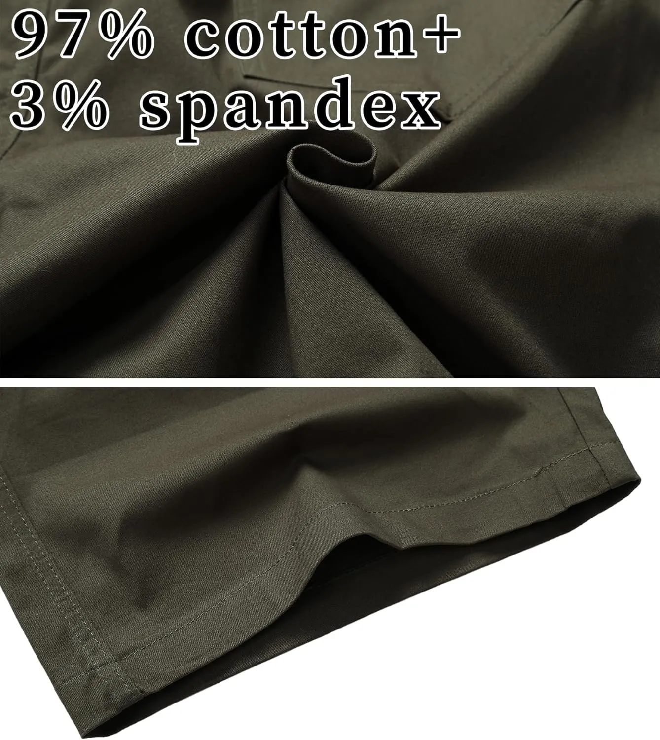 MO GOOD Mens Casual Shorts-Summer Beach Leisure Shorts, Stretch Golf Pants, Elastic Waist Drawstring Shorts with Pockets