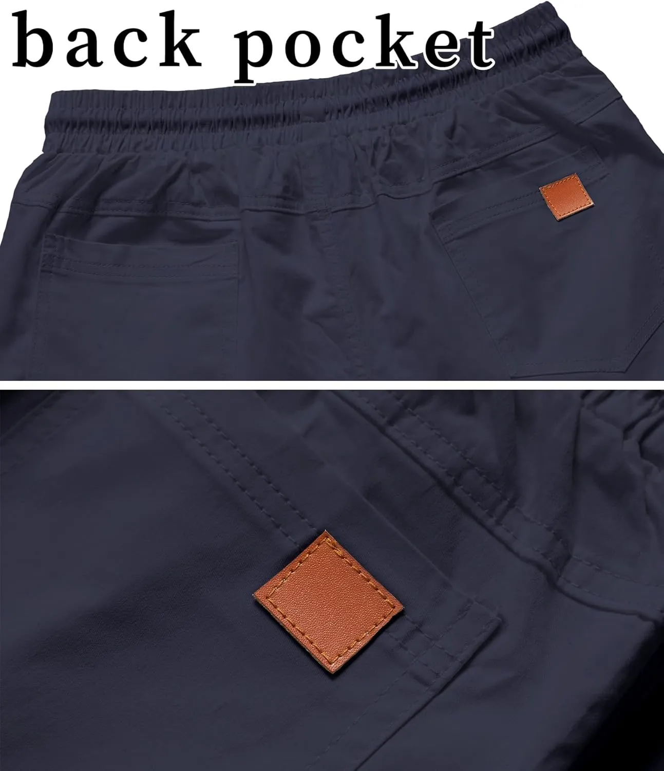 MO GOOD Mens Casual Shorts-Summer Beach Leisure Shorts, Stretch Golf Pants, Elastic Waist Drawstring Shorts with Pockets