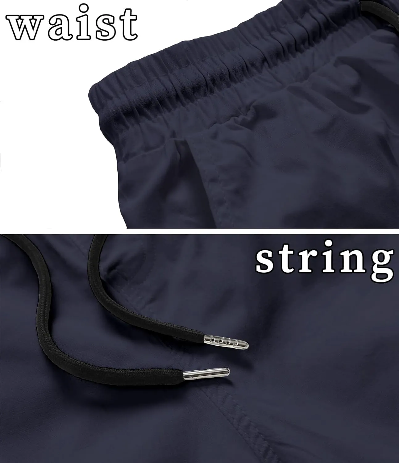 MO GOOD Mens Casual Shorts-Summer Beach Leisure Shorts, Stretch Golf Pants, Elastic Waist Drawstring Shorts with Pockets
