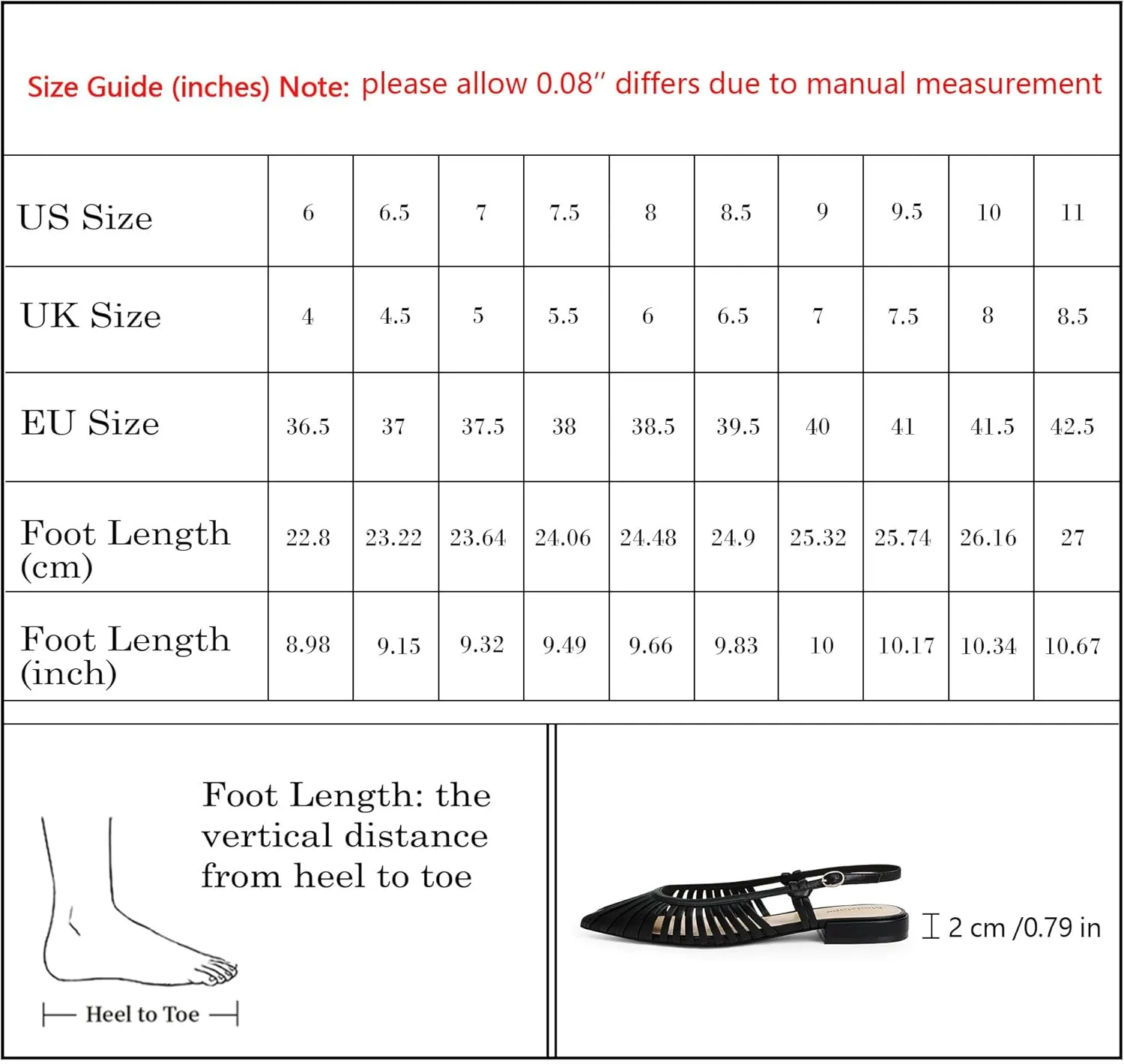 Modatope Slingback Flats for Women Pointed Toe Ballet Flats Classic Low Heel Sandals Dress Shoes