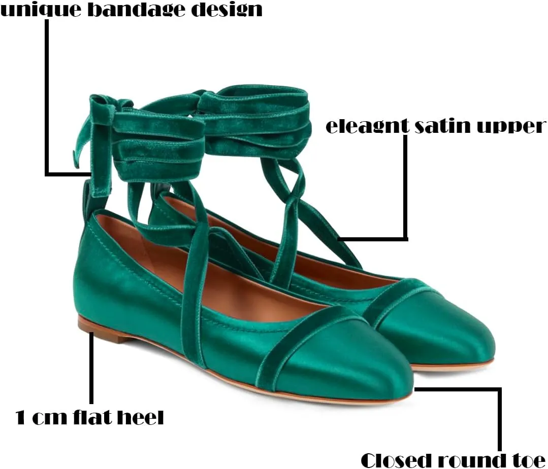 MOOMMO Women Fashion Satin Ballet Flats Strappy Round Toe Slip On Dress Flats Comfort Flat Heel Dress Shoes Cross Strap Wedding Flats Party Dating Elegant Cute Casual Walking Flats 4-11 M US