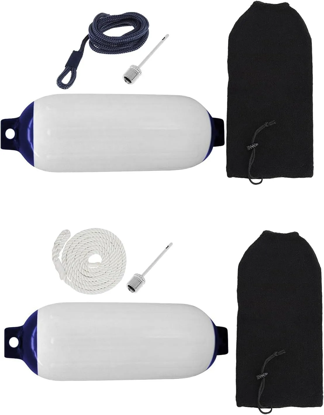 Motorcycle Parts 2PCS Boat Anti Collision Ball Inflatable Boat Bumper fenders for Docking Marine Boat Accessories Buoys Protector with Rope Spare Parts(2pcs Cover)