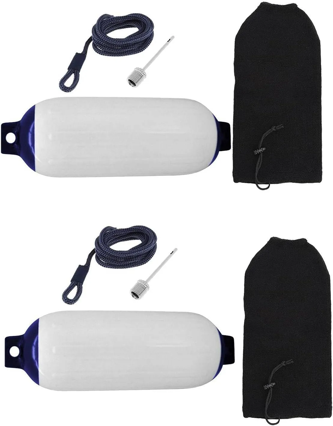 Motorcycle Parts 2PCS Boat Anti Collision Ball Inflatable Boat Bumper fenders for Docking Marine Boat Accessories Buoys Protector with Rope Spare Parts(2pcs Cover)