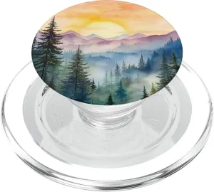 Mountains Wilderness Forest Hiking Pine Tree Nature PopSockets MagSafe PopGrip for iPhone