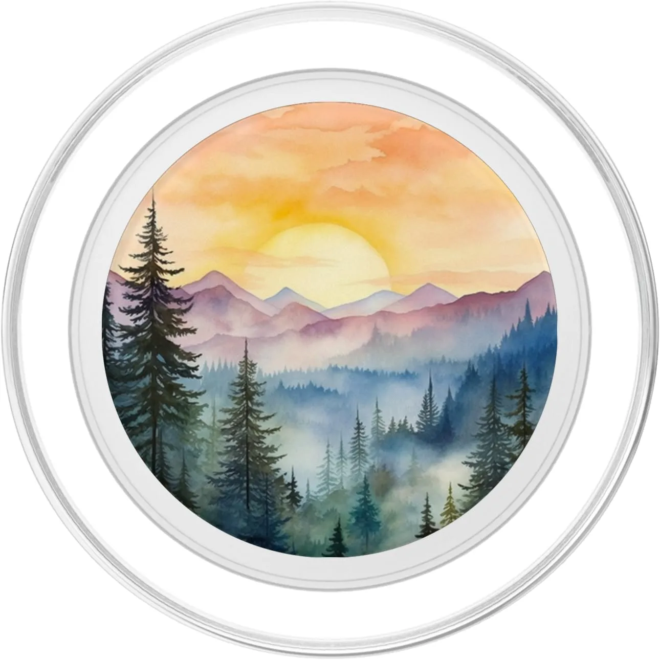 Mountains Wilderness Forest Hiking Pine Tree Nature PopSockets MagSafe PopGrip for iPhone