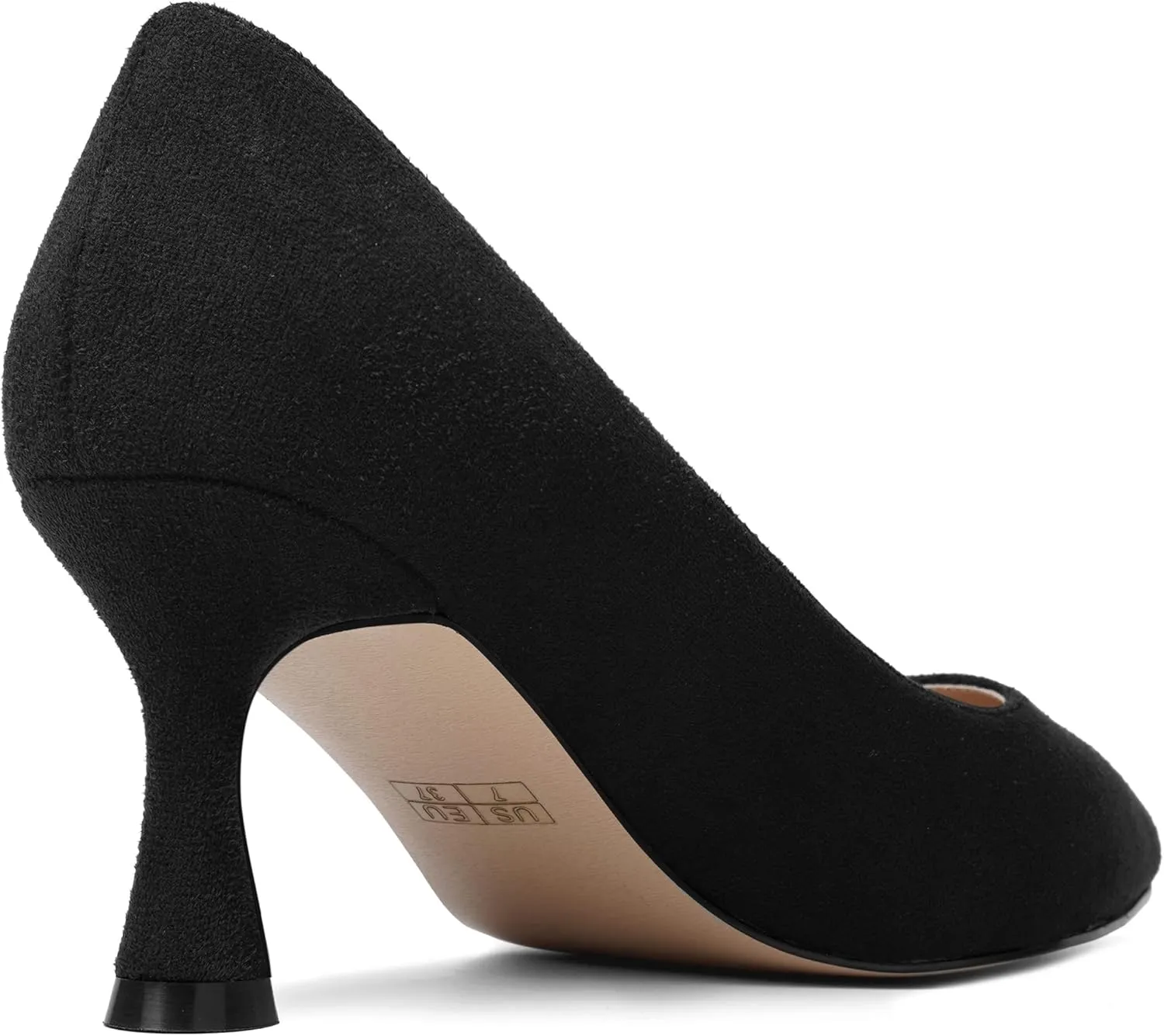 MOVINSTEPS Womens Pointed Toe Evening Sexy Suede Slip On Stiletto Mid Heel Pumps Shoes 2.5 Inch