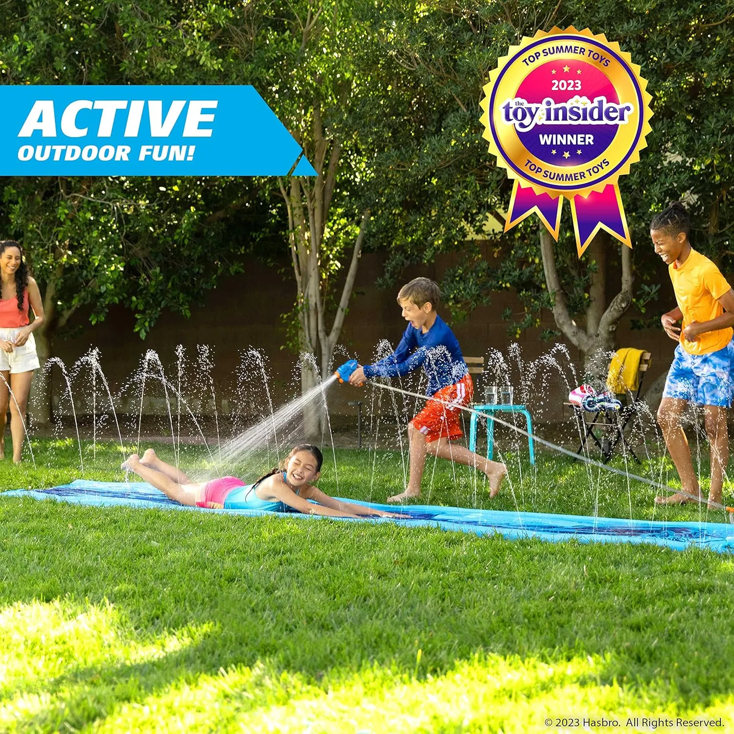 NERF Super Soaker Blast Water Slide – 12 Ft Kids Water Slide for Outdoor Summer Fun