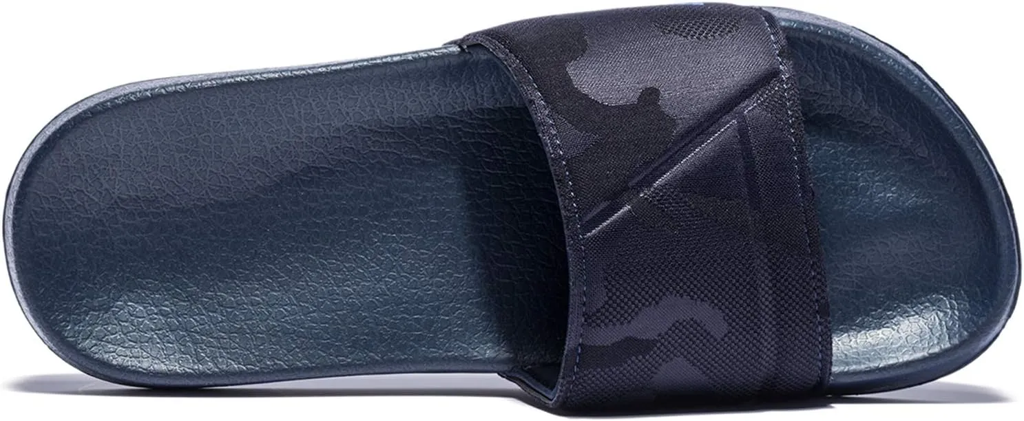 NewDenBer Men's Comfort Slide Sandals Lightweight EVA Rubber Slip on Sandals