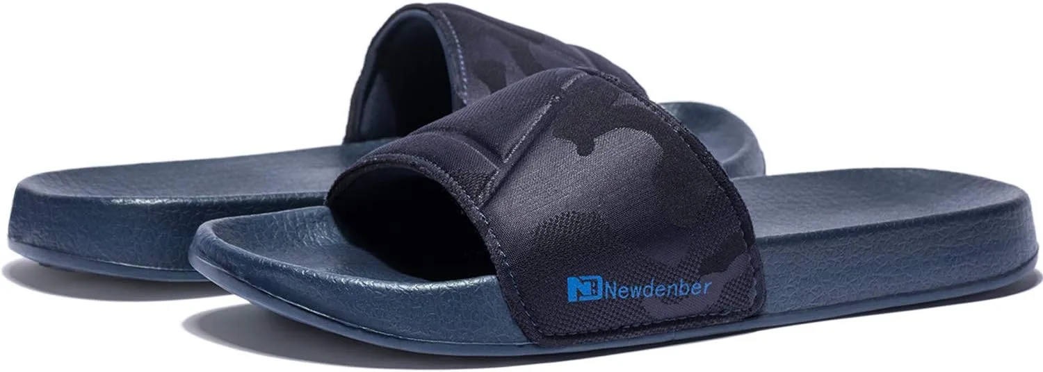 NewDenBer Men's Comfort Slide Sandals Lightweight EVA Rubber Slip on Sandals