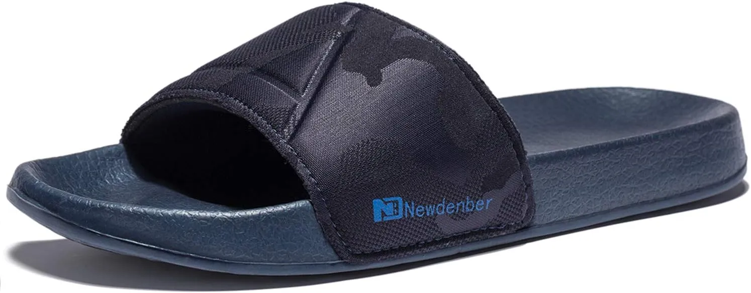 NewDenBer Men's Comfort Slide Sandals Lightweight EVA Rubber Slip on Sandals