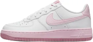 Nike Air Force 1 Big Kids' Shoes (FV5948-100, White/Elemental Pink/Medium Soft Pink/Pink Foam) Size 4.5