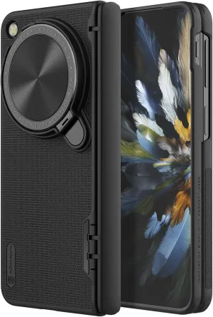 Nillkin for OnePlus Open Case with Metal Kickstand Camera Lens Protection Cover, Frosted Shield Prop Kickstand Case for Oppo Find N3 Fold (Black)