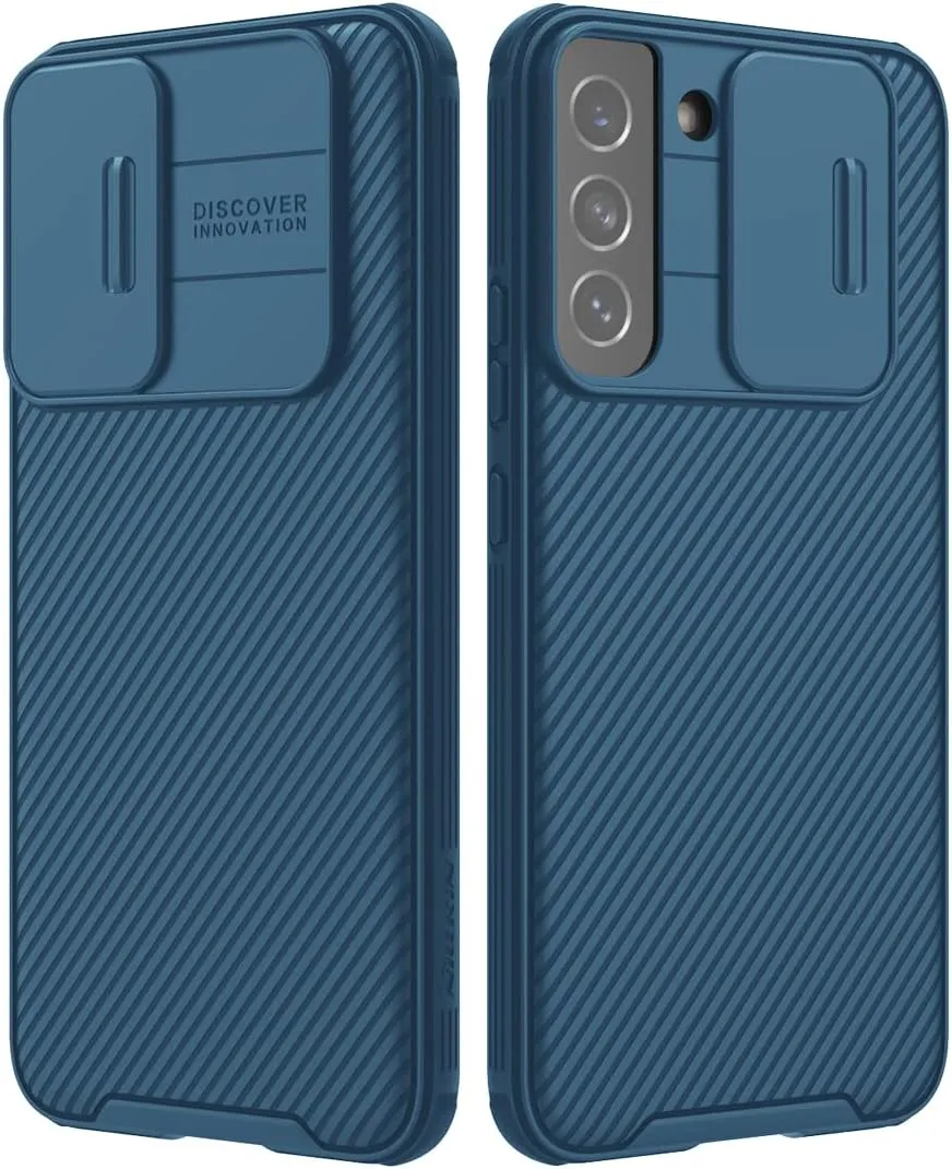 Nillkin for Samsung Galaxy S22 Case, CamShield Pro Samsung Galaxy S22 Case with Slide Camera Cover, Slim Case for Samsung S22 5g case 6.06'' – Blue