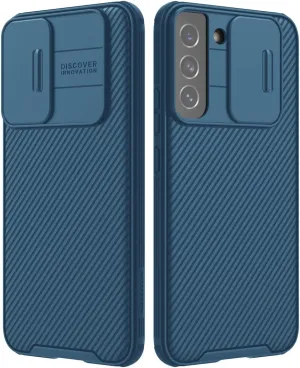 Nillkin for Samsung Galaxy S22 Case, CamShield Pro Samsung Galaxy S22 Case with Slide Camera Cover, Slim Case for Samsung S22 5g case 6.06'' – Blue