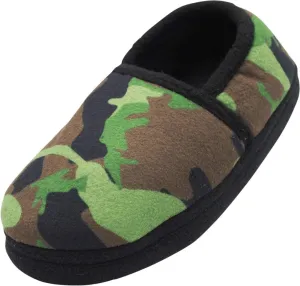 NORTY Fleece Slippers for Boys - Slip-On Toddler House Shoes with a Memory Foam Footbed - Runs One Size Small