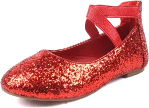 Nova Utopia Toddler Little Girls Dress Ballet Ankle Strap Flat Shoes