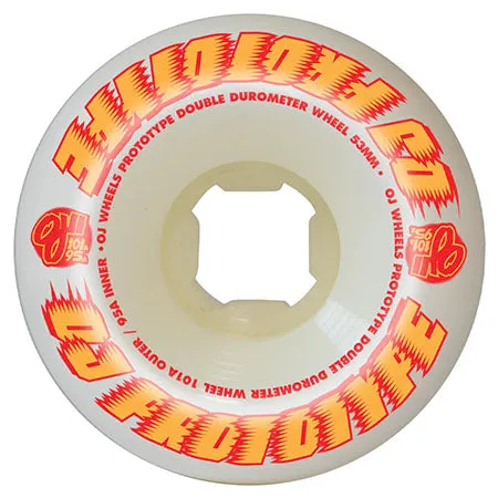OJ 3 Prototypes Double Duro White Mini Combo 101a/95a Wheels