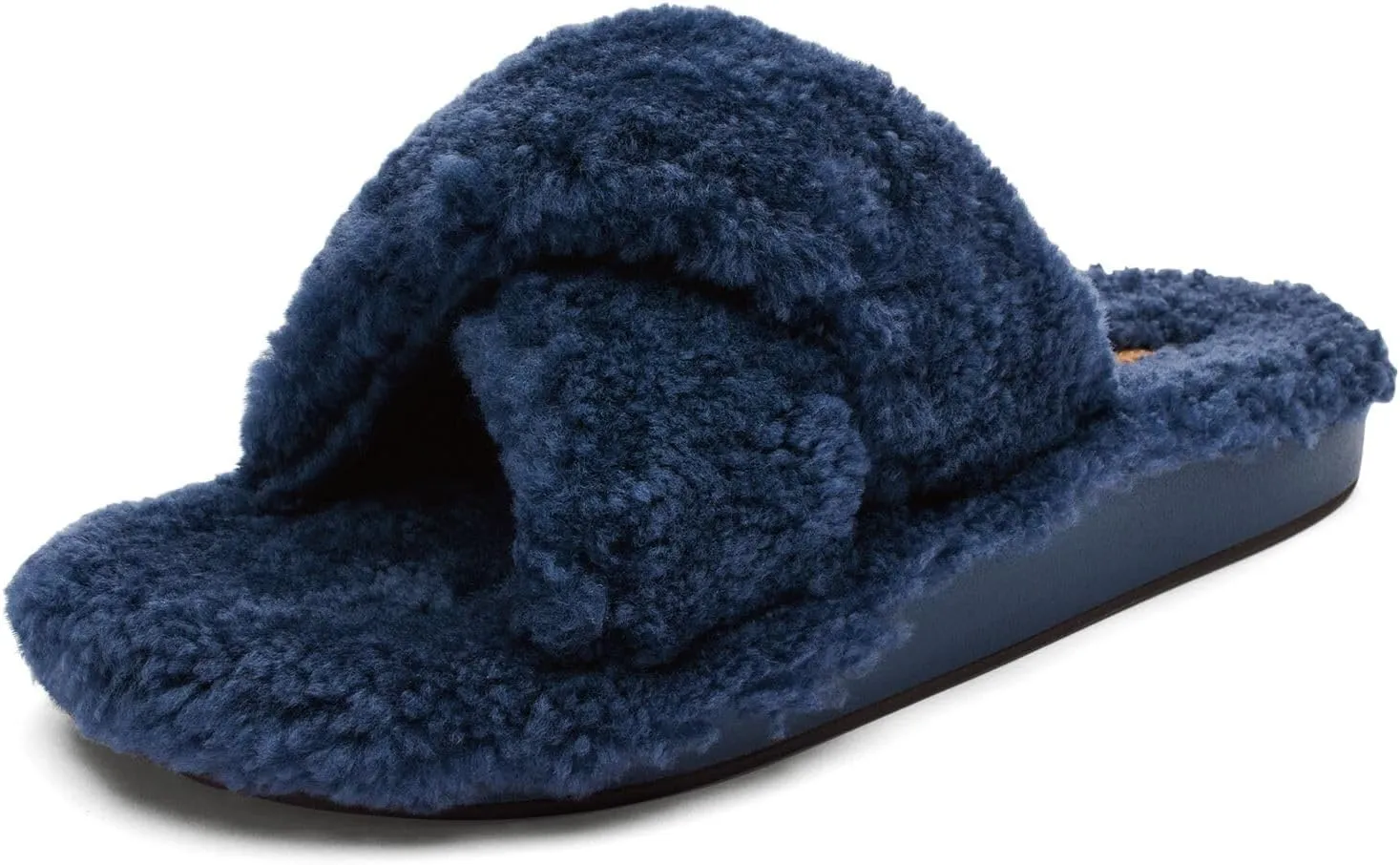 OLUKAI Hila Heu Women's Slipper, Women's Slip-On Shoes, Genuine Shearling, Wet Grip Soles for Inside & Outside Wear, Cute & Ultra-Soft Comfort Fit
