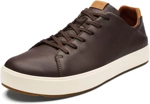 OLUKAI Lae'ahi Li 'ILI Men's Waterproof Leather Sneaker, Versatile & Casual Everyday Shoe, All-Day Comfort & Support, Enhanced Grip & Traction