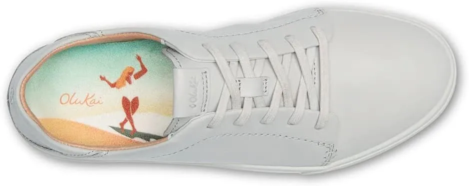 OLUKAI Pehuea Li 'ILI Women's Everyday Leather Sneakers, Casual & Versatile Shoes with Drop-in Heel, Soft & Premium Materials, All-Day Comfort & Support
