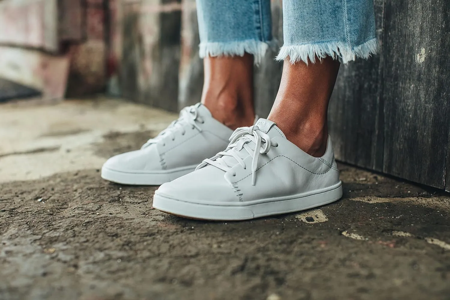 OLUKAI Pehuea Li 'ILI Women's Everyday Leather Sneakers, Casual & Versatile Shoes with Drop-in Heel, Soft & Premium Materials, All-Day Comfort & Support