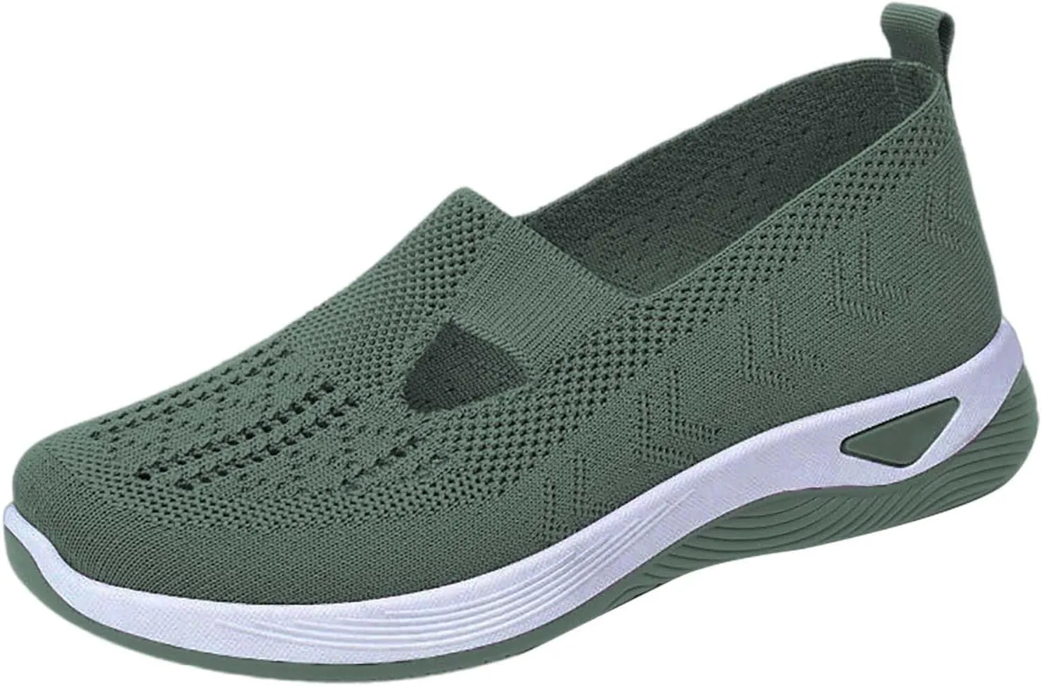 Orthowalk Shoes for Women Orthopedic Arch Support Woven Mesh Breathable Soft Sneakers Slip On Wide Diabetic Footwear