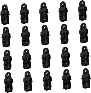 Outdoor Camping Tent Tarp Clips 20pcs Tarp Grabbers Sliding Lock Heavy Duty for Instant Tents