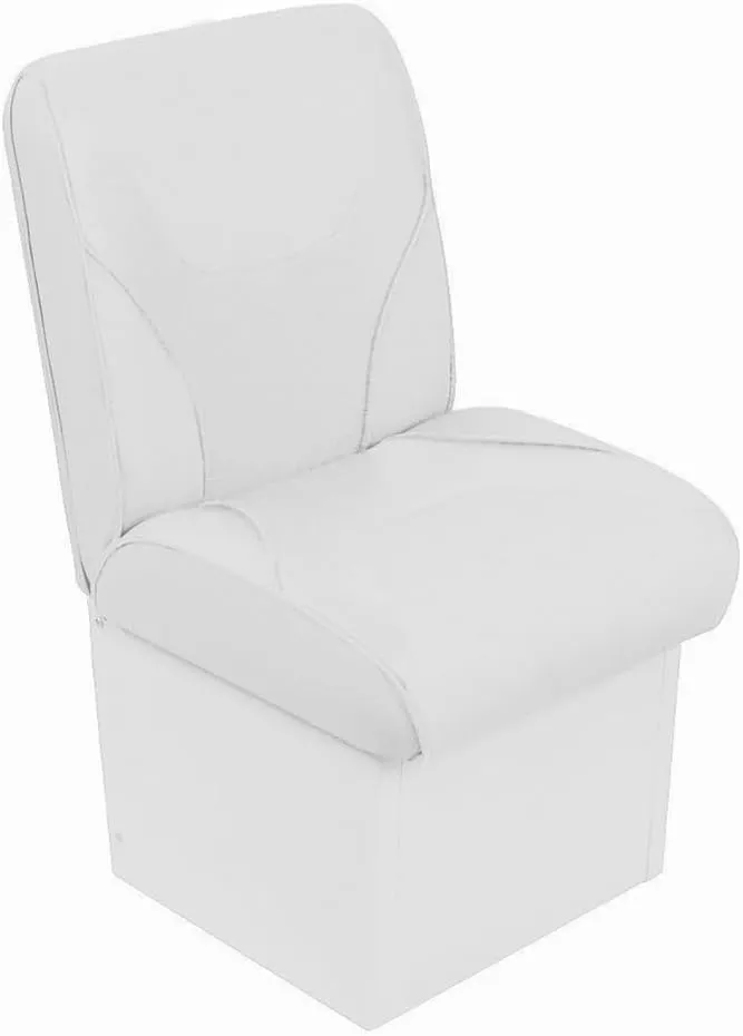Overton’s Deluxe Jump Boat Seat – High-Impact Plastic Frame, UV-Protected Marine Vinyl, Storage Under Seat, with 8" Base