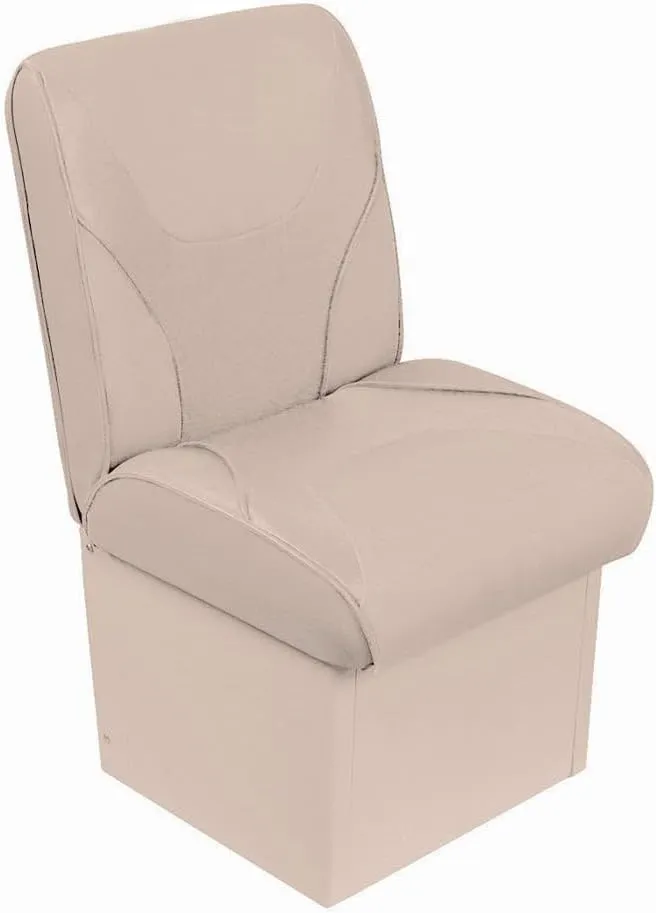 Overton's Deluxe Jump Boat Seat – High-Impact Plastic Frame, UV-Protected Marine Vinyl, Storage Under Seat, with 8" Base